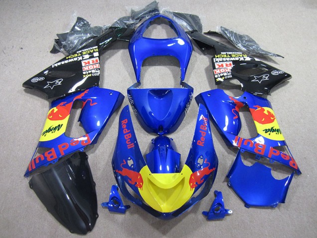 05-06 Blue Red Bull Ninja Kawasaki ZX6R Motorcycle Fairings 05-06 Blue Red Bull Ninja Kawasaki ZX6R Motorcycle Fairings