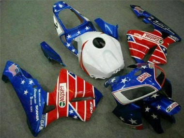 05-06 Blue Red Cycle World Castrol Honda CBR600RR Motorcycle Fairings