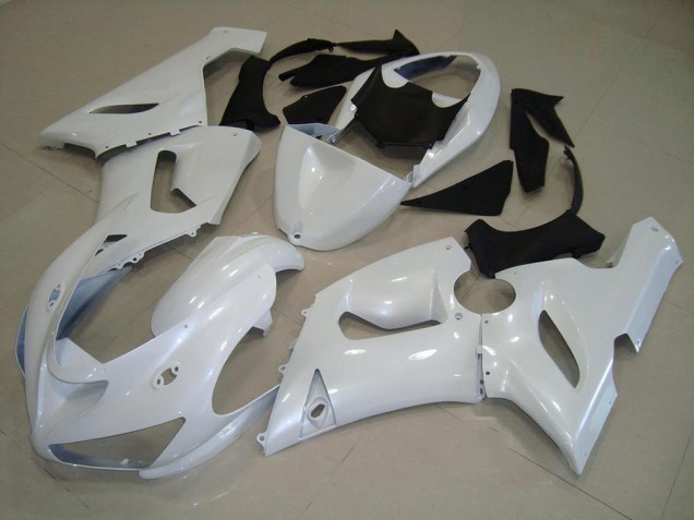 05-06 Dark Pearl White Kawasaki ZX6R Motorcycle Fairings 05-06 Dark Pearl White Kawasaki ZX6R Motorcycle Fairings