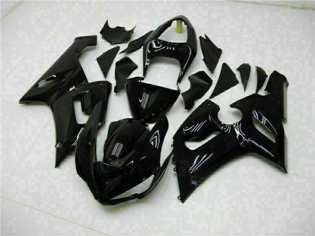 05-06 Glossy Black Kawasaki ZX6R Motorcycle Fairing 05-06 Glossy Black Kawasaki ZX6R Motorcycle Fairing