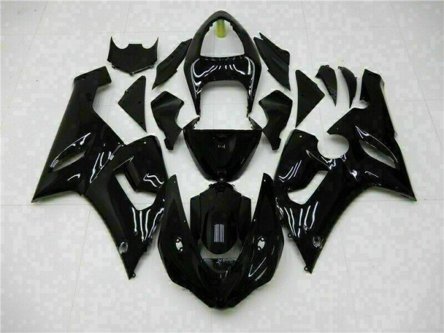 05-06 Glossy Black Kawasaki ZX6R Motorcycle Fairing 05-06 Glossy Black Kawasaki ZX6R Motorcycle Fairing