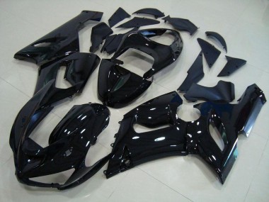 05-06 Glossy Black Kawasaki ZX6R Motorcycle Fairings