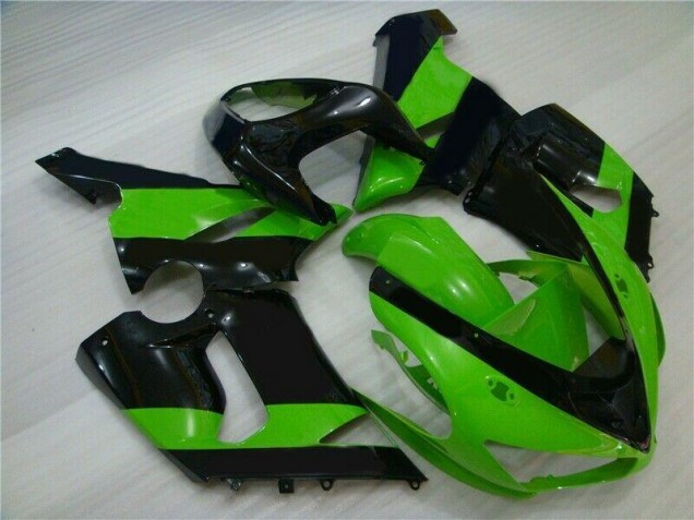 05-06 Green Black Kawasaki ZX6R Motorcycle Fairings 05-06 Green Black Kawasaki ZX6R Motorcycle Fairings