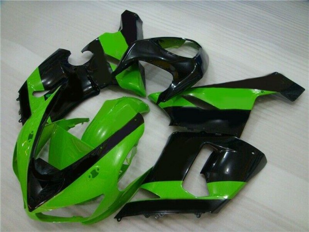 05-06 Green Black Kawasaki ZX6R Motorcycle Fairings 05-06 Green Black Kawasaki ZX6R Motorcycle Fairings