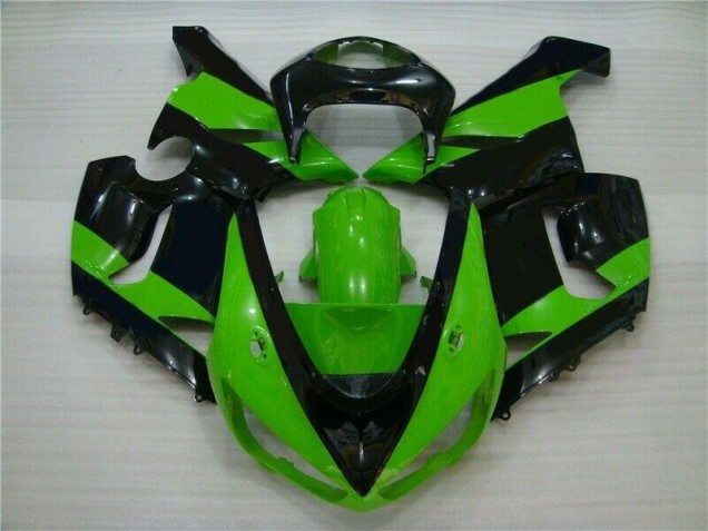 05-06 Green Black Kawasaki ZX6R Motorcycle Fairings 05-06 Green Black Kawasaki ZX6R Motorcycle Fairings