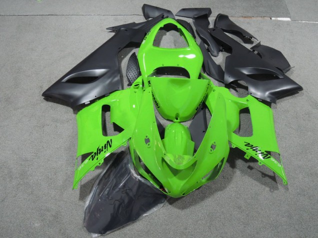 05-06 Green Black Ninja 636 Kawasaki ZX6R Motorcycle Fairings 05-06 Green Black Ninja 636 Kawasaki ZX6R Motorcycle Fairings