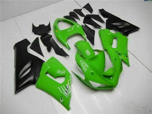 05-06 Green Kawasaki ZX6R Motorcycle Fairing Kits 05-06 Green Kawasaki ZX6R Motorcycle Fairing Kits
