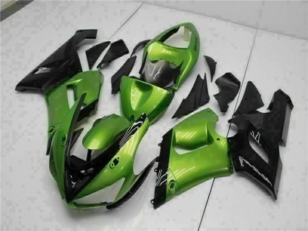 05-06 Green Kawasaki ZX6R Motorcycle Fairing Kits & Plastic 05-06 Green Kawasaki ZX6R Motorcycle Fairing Kits & Plastic