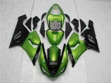 05-06 Green Kawasaki ZX6R Motorcycle Fairing Kits & Plastic