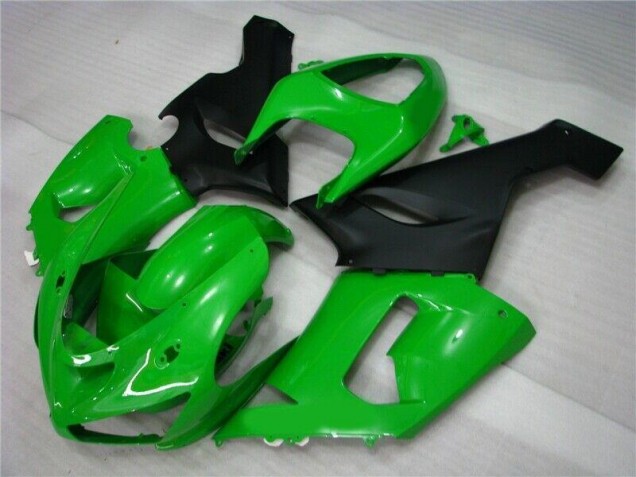 05-06 Green Matte Black Kawasaki ZX6R Motorcycle Fairings 05-06 Green Matte Black Kawasaki ZX6R Motorcycle Fairings