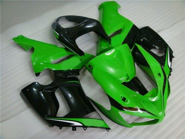 05-06 Green White Black Kawasaki ZX6R Motorcycle Fairings 05-06 Green White Black Kawasaki ZX6R Motorcycle Fairings