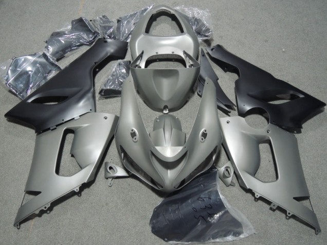 05-06 Grey Black Kawasaki ZX6R Motorcycle Fairings 05-06 Grey Black Kawasaki ZX6R Motorcycle Fairings