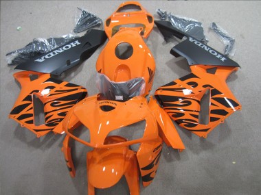 05-06 Orange Black Honda CBR600RR Aftermarket Motorcycle Fairings