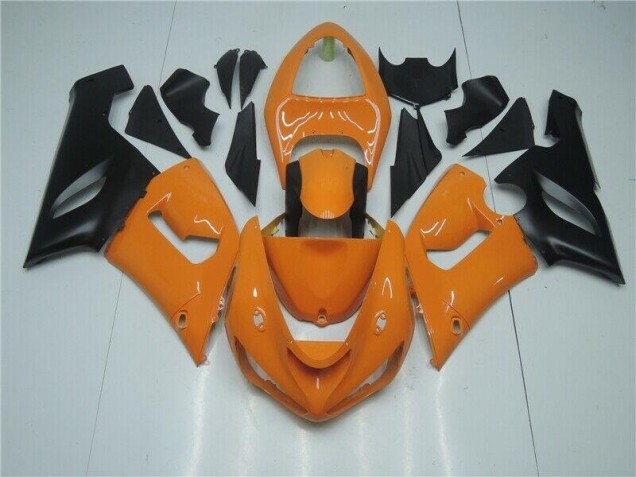 05-06 Orange Black Kawasaki ZX6R Motorcycle Fairings 05-06 Orange Black Kawasaki ZX6R Motorcycle Fairings