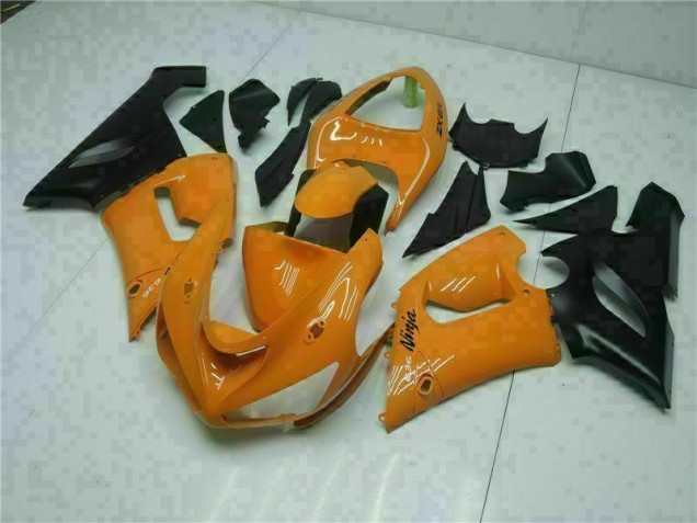 05-06 Orange Kawasaki ZX6R Motorcycle Fairings 05-06 Orange Kawasaki ZX6R Motorcycle Fairings
