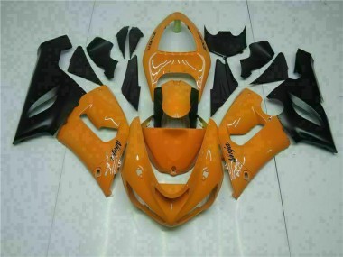 05-06 Orange Kawasaki ZX6R Motorcycle Fairings