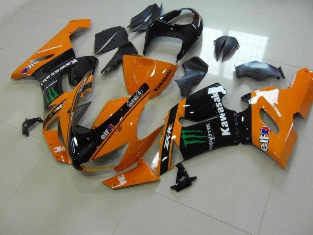 05-06 Orange Monster Kawasaki ZX6R Motorcycle Fairings 05-06 Orange Monster Kawasaki ZX6R Motorcycle Fairings