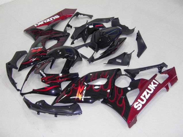 05-06 Red Flame Suzuki GSXR 1000 Motorcycle Fairings 05-06 Red Flame Suzuki GSXR 1000 Motorcycle Fairings
