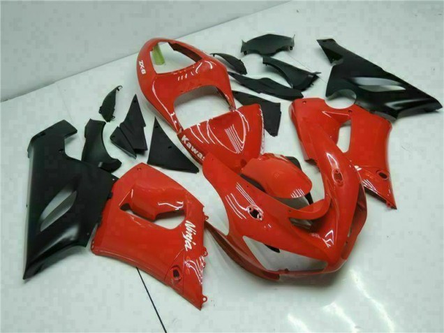 05-06 Red Kawasaki ZX6R Motorcycle Fairing 05-06 Red Kawasaki ZX6R Motorcycle Fairing