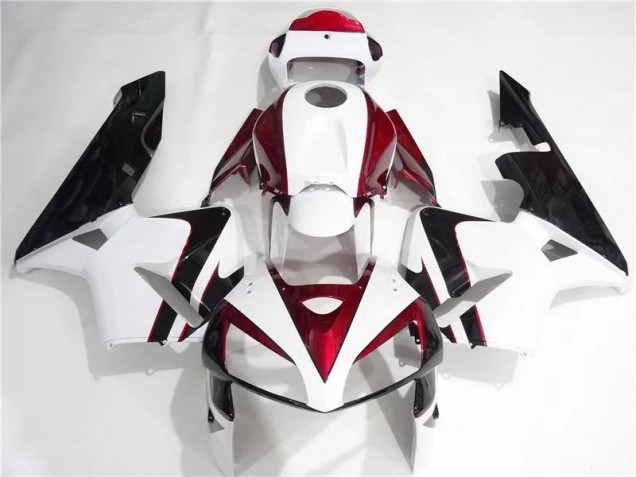 05-06 Red White Black Honda CBR600RR Motorcycle Fairing