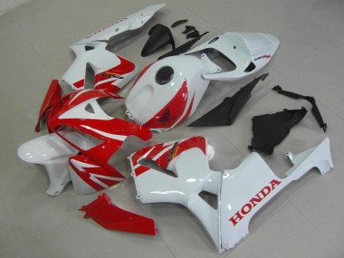 05-06 Red White Honda CBR600RR Full Motorcycle Fairing Kits