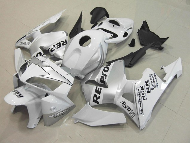 05-06 Repsol White Silver Honda CBR600RR Motorcycle Fairings