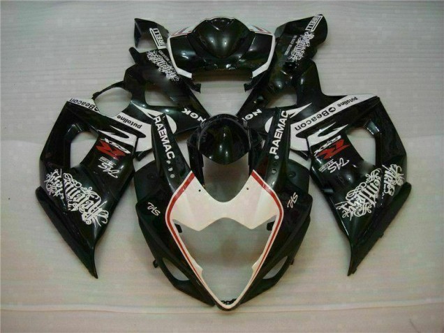 05-06 White Black Suzuki GSXR 1000 Motorcycle Fairings 05-06 White Black Suzuki GSXR 1000 Motorcycle Fairings