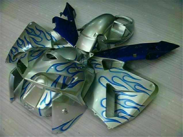 05-06 White Blue Flame Honda CBR600RR Motorcycle Fairings 05-06 White Blue Flame Honda CBR600RR Motorcycle Fairings