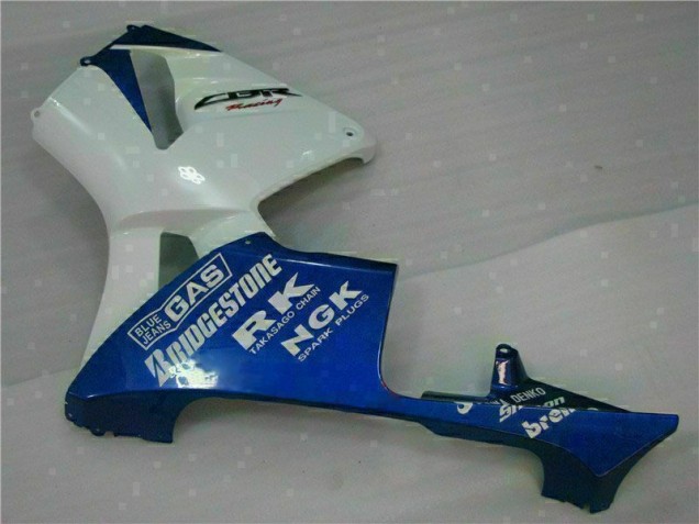05-06 White Blue Honda CBR600RR Motorcycle Fairings