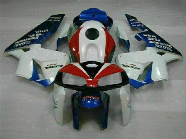 05-06 White Blue Honda CBR600RR Motorcycle Fairings