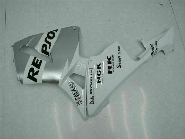 05-06 White Honda CBR600RR Aftermarket Motorcycle Fairing 05-06 White Honda CBR600RR Aftermarket Motorcycle Fairing