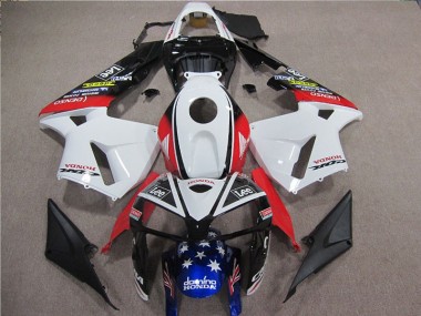 05-06 White Red Blue Lee Honda CBR600RR Motorcycle Fairings