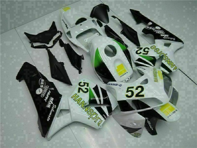 05-06 White Yellow Green 52 Honda CBR600RR Motorcycle Fairings