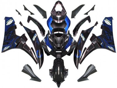 06-07 Black Blue Flame Yamaha YZF R6 Motorcycle Fairings