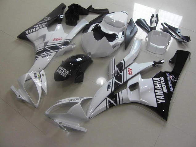 06-07 Black White Yamaha YZF R6 Motorcycle Fairing 06-07 Black White Yamaha YZF R6 Motorcycle Fairing