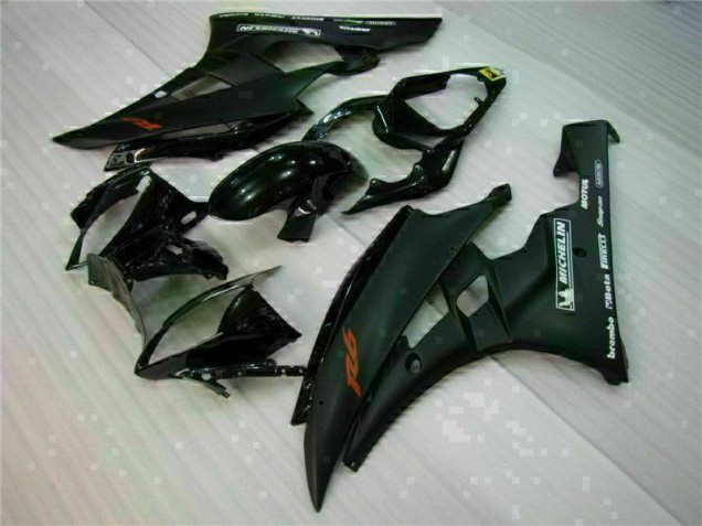 06-07 Black Yamaha YZF R6 Full Motorcycle Fairing Kits 06-07 Black Yamaha YZF R6 Full Motorcycle Fairing Kits