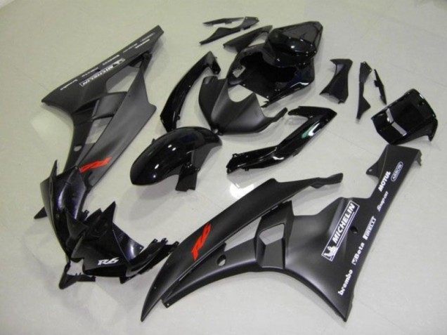 06-07 Black Yamaha YZF R6 Motorcycle Fairing Kits & Plastic 06-07 Black Yamaha YZF R6 Motorcycle Fairing Kits & Plastic