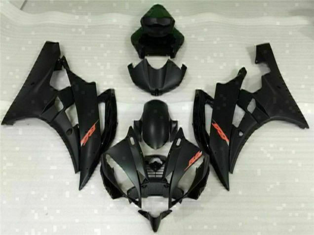 06-07 Black Yamaha YZF R6 Motorcycle Fairings 06-07 Black Yamaha YZF R6 Motorcycle Fairings