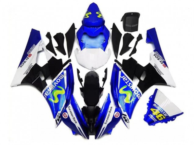 06-07 Blue Black White Yamaha YZF R6 Motorcycle Fairings 06-07 Blue Black White Yamaha YZF R6 Motorcycle Fairings