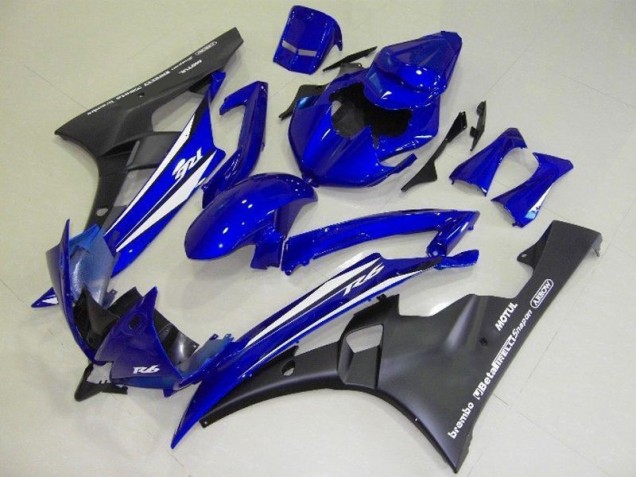 06-07 Blue Black Yamaha YZF R6 Motorcycle Fairings 06-07 Blue Black Yamaha YZF R6 Motorcycle Fairings
