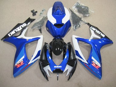 06-07 Blue White Suzuki GSXR 600 Motorcycle Bodywork