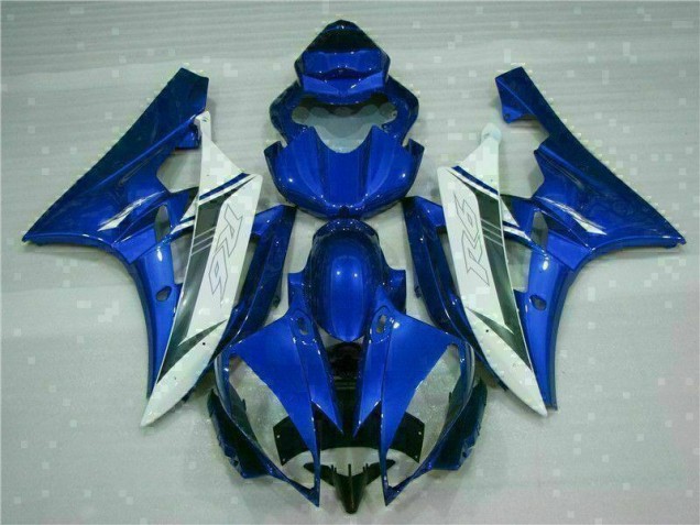 06-07 Blue White Yamaha YZF R6 Motorcycle Fairing 06-07 Blue White Yamaha YZF R6 Motorcycle Fairing