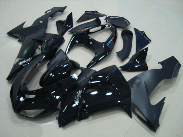 06-07 Glossy Black Matte Black Kawasaki ZX10R Motorcycle Fairings 06-07 Glossy Black Matte Black Kawasaki ZX10R Motorcycle Fairings