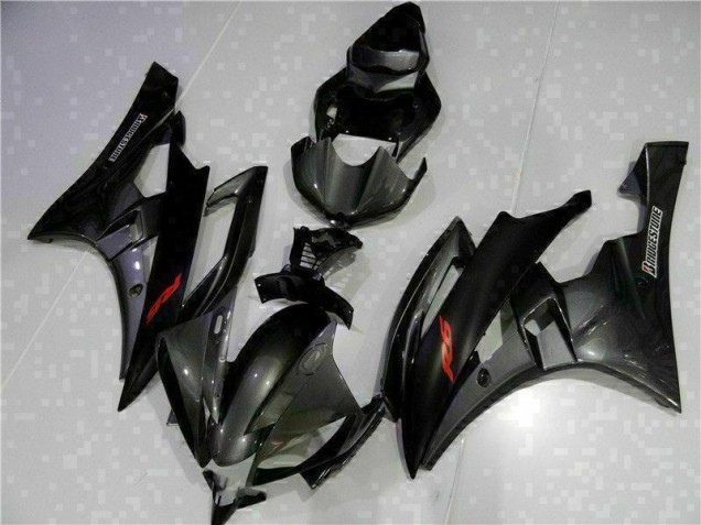 06-07 Grey Black Yamaha YZF R6 Motorcycle Fairing 06-07 Grey Black Yamaha YZF R6 Motorcycle Fairing