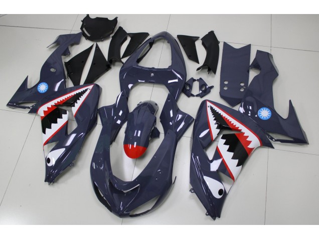 06-07 Grey Shark Kawasaki ZX10R Motorcycle Fairings 06-07 Grey Shark Kawasaki ZX10R Motorcycle Fairings