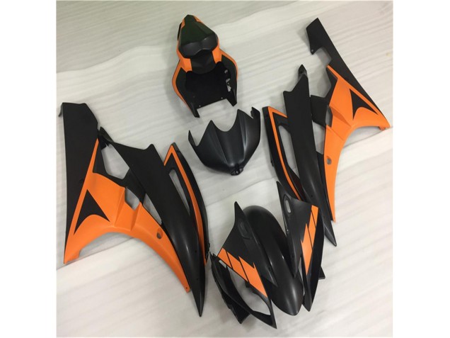 06-07 Orange Black Yamaha YZF R6 Motorcycle Fairing 06-07 Orange Black Yamaha YZF R6 Motorcycle Fairing