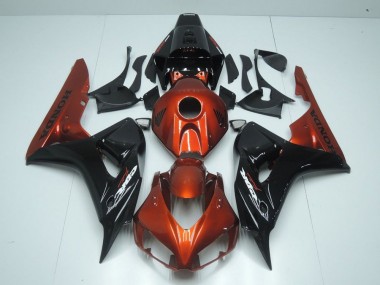 06-07 Orange and Black Honda CBR1000RR Motorcycle Fairings