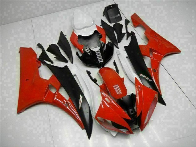 06-07 Red Black Yamaha YZF R6 Motorcycle Fairings 06-07 Red Black Yamaha YZF R6 Motorcycle Fairings