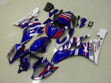 06-07 Red Blue Star Yamaha YZF R6 Motorcycle Fairings