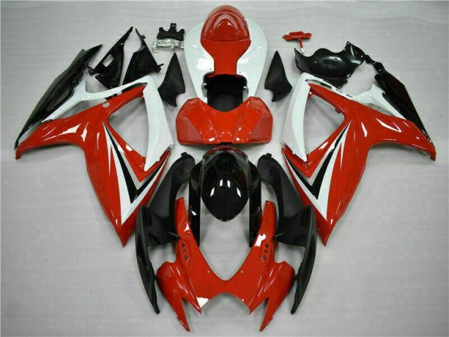 06-07 Red White Suzuki GSXR 600/750 Motorcycle Fairing 06-07 Red White Suzuki GSXR 600/750 Motorcycle Fairing